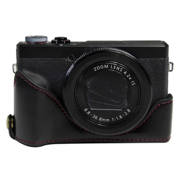 Vỏ nửa máy ảnh bằng da PU có ren 1/4 inch cho Canon G7 X Mark III / G7 X3, Dành cho Canon G7 X Mark III / G7 X3, Dành cho Canon G7 X Mark III