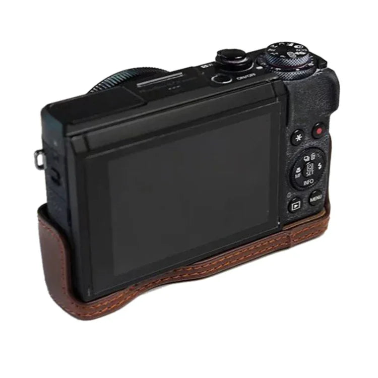 Vỏ nửa máy ảnh bằng da PU có ren 1/4 inch cho Canon G7 X Mark III / G7 X3, Dành cho Canon G7 X Mark III / G7 X3, Dành cho Canon G7 X Mark III