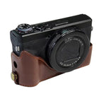 Vỏ nửa máy ảnh bằng da PU có ren 1/4 inch cho Canon G7 X Mark III / G7 X3, Dành cho Canon G7 X Mark III / G7 X3, Dành cho Canon G7 X Mark III