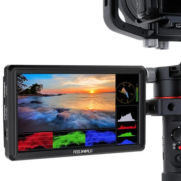 Màn hình trường quay DSLR 6 inch FEELWORLD FW568 V3 3D LUT, IPS Full HD 1920 x 1152, hỗ trợ HDMI vào ra, tay nghiêng