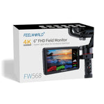 Màn hình trường quay DSLR 6 inch FEELWORLD FW568 V3 3D LUT, IPS Full HD 1920 x 1152, hỗ trợ HDMI vào ra, tay nghiêng
