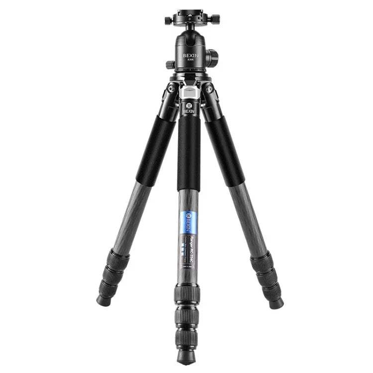 BEXIN RC334 Chân Máy Ảnh Sợi Carbon Gấp Gọn Di Động với Đầu Bi Toàn Cảnh K44, RC334+K44