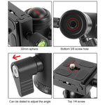 Đầu bi kim loại xoay 360 độ BEIXIN QB-30 với đế tháo nhanh, QB-30