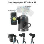 Đầu bi kim loại xoay 360 độ BEIXIN QB-30 với đế tháo nhanh, QB-30