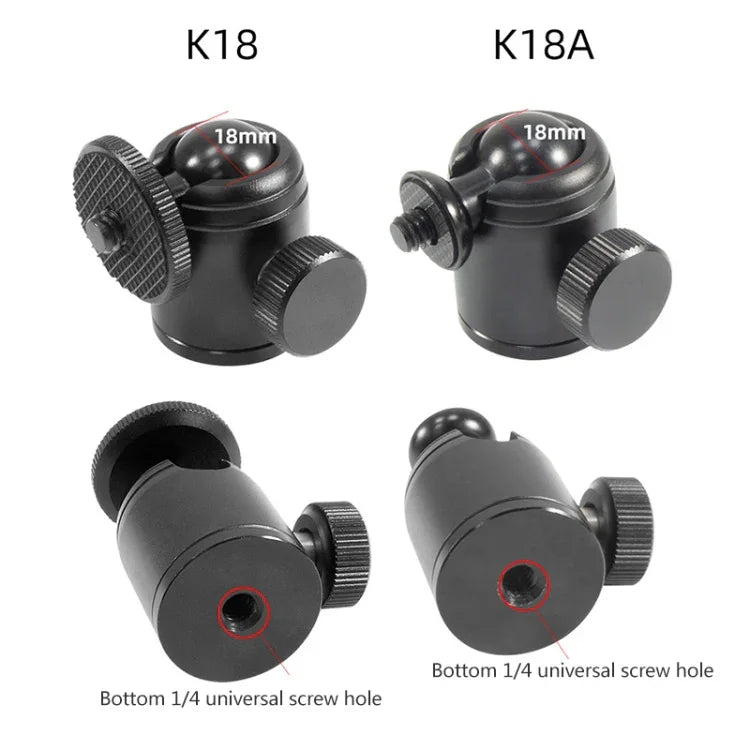 BEXIN K18A Đầu Bi Kim Loại Quay 360 Độ Toàn Cảnh Mini, K18A