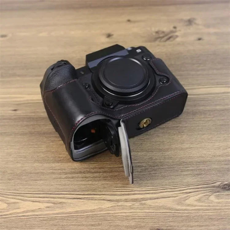 Đế ốp nửa máy ảnh bằng da PU ren 1/4 inch cho Fujifilm XH2S, Dành cho Fujifilm XH2S