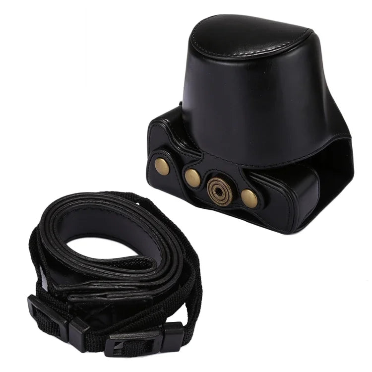 Túi đựng máy ảnh toàn thân bằng da PU có dây đeo cho Canon EOS M5, Dành cho EOS M5