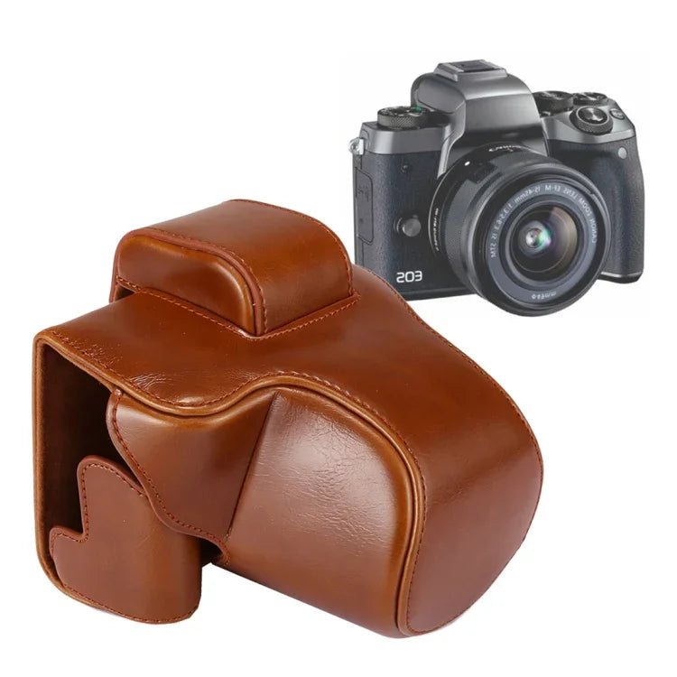Túi đựng máy ảnh toàn thân bằng da PU có dây đeo cho Canon EOS M5, Dành cho EOS M5