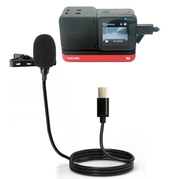 Dành cho Micro Ghi Âm Kẹp Lavalier Type-C Insta360 ONE R, Dành cho Insta360 ONE R