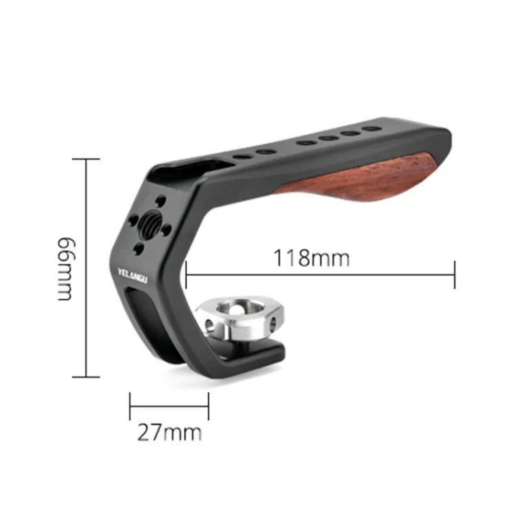 YELANGU LW-B01-3 Tay cầm trên tay cầm ổn định video với Cold Shoes cho khung LW-B01, LW-B01-3