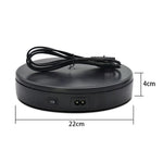 Đế xoay điện 22cm trưng bày quay video trực tiếp, đạo cụ trưng bày trang sức giày dép, phích cắm EU, 22cm