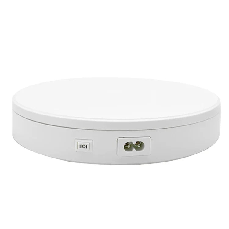 Đế xoay điện 22cm trưng bày quay video trực tiếp, đạo cụ trưng bày trang sức giày dép, phích cắm EU, 22cm