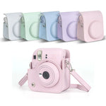 Túi đựng máy ảnh da nguyên thân cho FUJIFILM instax mini 12 kèm dây đeo