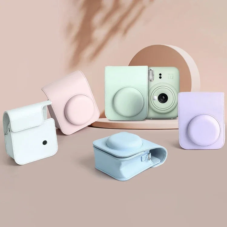 Túi đựng máy ảnh da nguyên thân cho FUJIFILM instax mini 12 kèm dây đeo