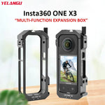 Vỏ khung mở rộng kim loại cho Insta360 X3 YELANGU LW-ONE X3, LW-ONE X3