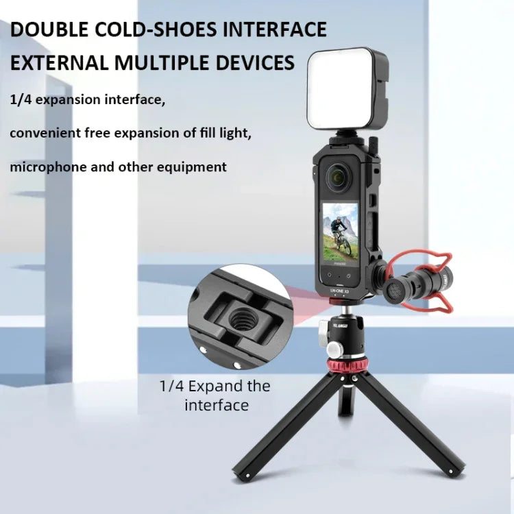 Vỏ khung mở rộng kim loại cho Insta360 X3 YELANGU LW-ONE X3, LW-ONE X3