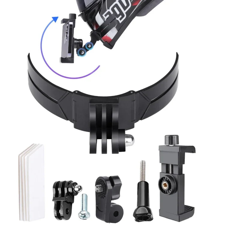 Bộ gắn camera hành động gập uốn với khóa móc J và kẹp điện thoại xoay, giá gắn gập uốn