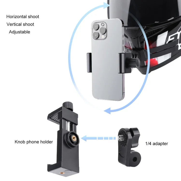 Bộ gắn camera hành động gập uốn với khóa móc J và kẹp điện thoại xoay, giá gắn gập uốn