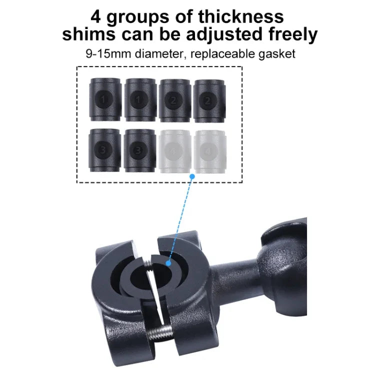 Giá đỡ tay cầm ghế trước xe hơi đầu bi 21mm với bộ chuyển đổi chân máy & ốc vít cho GoPro, Insta360, DJI và các camera hành động khác, 21mm 16.3cm
