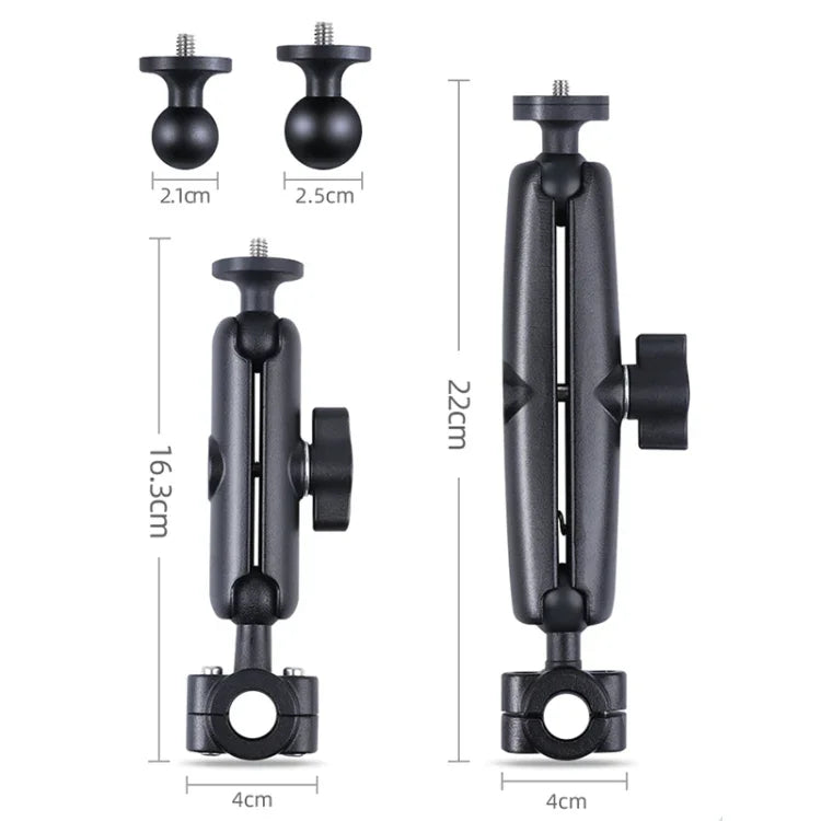 Giá đỡ tay cầm ghế trước ô tô 25mm kèm adapter chân máy & vít cho GoPro, Insta360, DJI và các máy quay hành động khác, 25mm 22cm