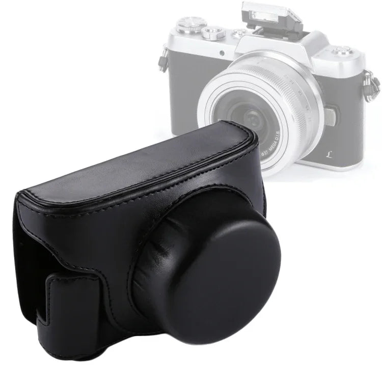 Túi đựng máy ảnh toàn thân bằng da PU có dây đeo cho Panasonic Lumix GF7 / GF8 / GF9 (ống kính 12-32mm / 14-42mm), Dành cho Lumix GF7