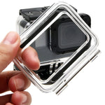 Vỏ bảo vệ chống nước 30m cho GoPro HERO6 /5 + Nắp lưng rỗng có khóa, giá đỡ cơ bản & ốc vít, không cần tháo ống kính (GP413), Vỏ bảo vệ + Nắp lưng