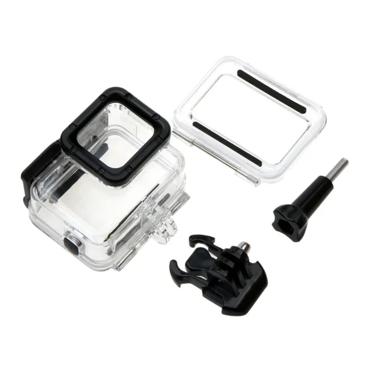 Vỏ bảo vệ chống nước 30m cho GoPro HERO6 /5 + Nắp lưng rỗng có khóa, giá đỡ cơ bản & ốc vít, không cần tháo ống kính (GP413), Vỏ bảo vệ + Nắp lưng