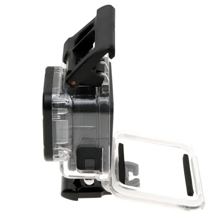 Vỏ bảo vệ khung xương cho GoPro HERO6 /5 + Nắp lưng rỗng có khóa gắn cơ bản & ốc vít, Không cần tháo ống kính, Nắp lưng rỗng