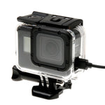Vỏ bảo vệ khung xương cho GoPro HERO6 /5 + Nắp lưng rỗng có khóa gắn cơ bản & ốc vít, Không cần tháo ống kính, Nắp lưng rỗng