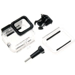 Vỏ bảo vệ khung xương cho GoPro HERO6 /5 + Nắp lưng rỗng có khóa gắn cơ bản & ốc vít, Không cần tháo ống kính, Nắp lưng rỗng