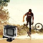 Vỏ bảo vệ khung xương cho GoPro HERO6 /5 + Nắp lưng rỗng có khóa gắn cơ bản & ốc vít, Không cần tháo ống kính, Nắp lưng rỗng