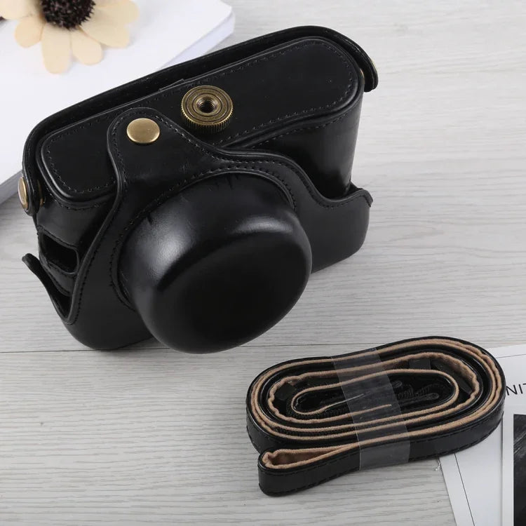 Túi đựng máy ảnh toàn thân bằng da PU có dây đeo cho Fujifilm X100F, Dành cho FUJI X100F