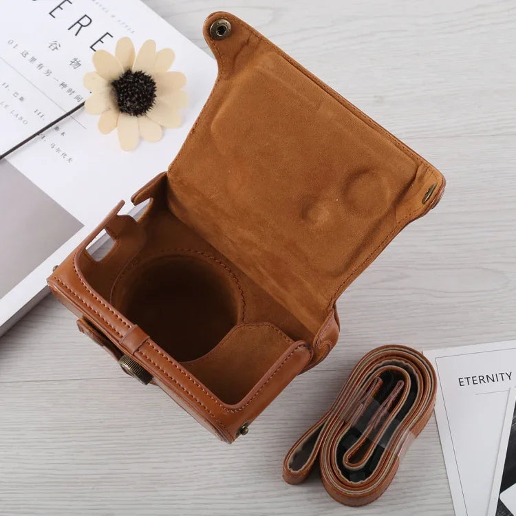 Túi đựng máy ảnh toàn thân bằng da PU có dây đeo cho Fujifilm X100F, Dành cho FUJI X100F
