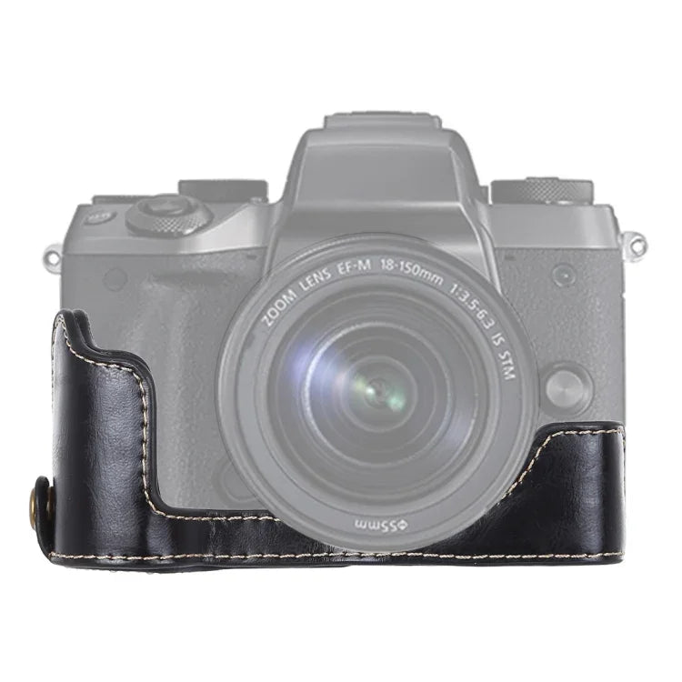 Đế nửa ốp da PU ren 1/4 inch cho máy ảnh Canon EOS M5, Dành cho Canon M5