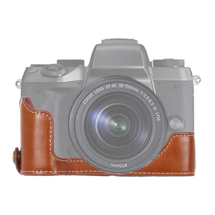 Đế nửa ốp da PU ren 1/4 inch cho máy ảnh Canon EOS M5, Dành cho Canon M5