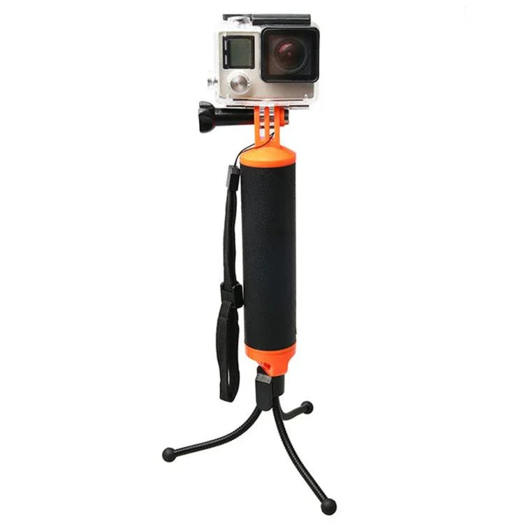 Tay cầm nổi kèm giá đỡ chân máy & dây đeo chống mất điều chỉnh được cho GoPro, Insta360, DJI và các camera hành động khác, Giá đỡ chân máy