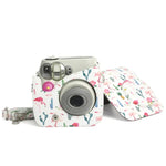 Túi đựng máy ảnh bảo vệ bằng da PU họa tiết xương rồng hồng hạc cho máy ảnh FUJIFILM Instax Mini 7S / 7C, Hồng hạc xương rồng