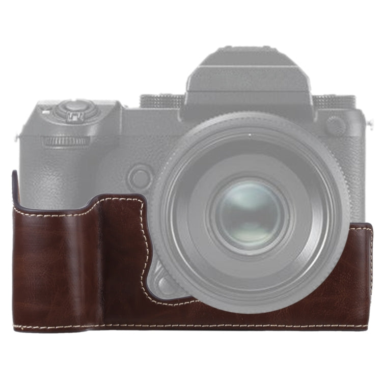 Đế Ốp Da PU Nửa Thân Máy Ảnh Ren 1/4 inch Cho FUJIFILM GFX 50S, Dành Cho FUJIFILM GFX 50S