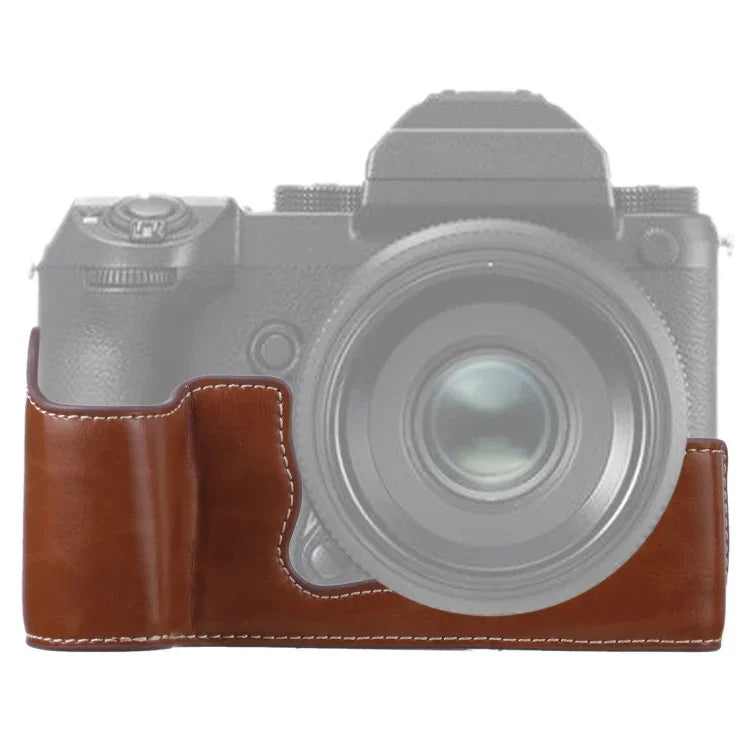 Đế Ốp Da PU Nửa Thân Máy Ảnh Ren 1/4 inch Cho FUJIFILM GFX 50S, Dành Cho FUJIFILM GFX 50S