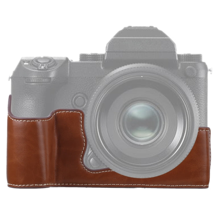 Đế Ốp Da PU Nửa Thân Máy Ảnh Ren 1/4 inch Cho FUJIFILM GFX 50S, Dành Cho FUJIFILM GFX 50S