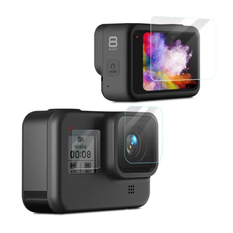 Miếng Dán Bảo Vệ Ống Kính HD + Miếng Dán Màn Hình LCD HD Cho Máy Ảnh GoPro HERO8 Black