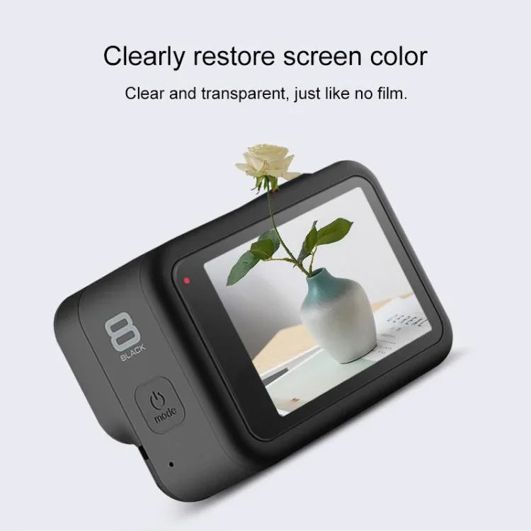 Miếng Dán Bảo Vệ Ống Kính HD + Miếng Dán Màn Hình LCD HD Cho Máy Ảnh GoPro HERO8 Black