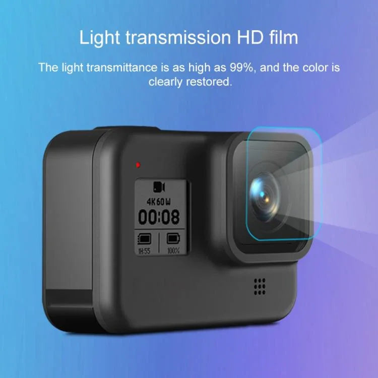 Miếng Dán Bảo Vệ Ống Kính HD + Miếng Dán Màn Hình LCD HD Cho Máy Ảnh GoPro HERO8 Black