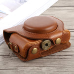 Full Body Camera PU Leather Case Bag with Strap for Sony DSC-HX90, For Sony HX90