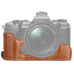 Túi da PU nửa thân máy ảnh có ren 1/4 inch cho Olympus EM5 / EM5 Mark II, cho Olympus EM5