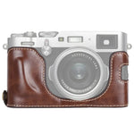 Túi da PU nửa thân máy ảnh có ren 1/4 inch cho FUJIFILM X100F, cho FUJIFILM X100F