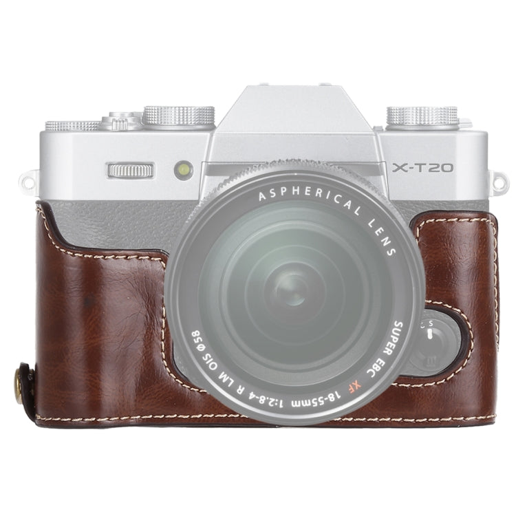 Đế nửa ốp da PU ren 1/4 inch cho máy ảnh FUJIFILM X-T10 / X-T20, Dành cho FUJIFILM XT10, Dành cho FUJIFILM XT10