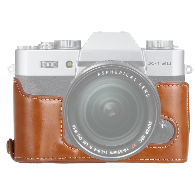 Đế nửa ốp da PU ren 1/4 inch cho máy ảnh FUJIFILM X-T10 / X-T20, Dành cho FUJIFILM XT10, Dành cho FUJIFILM XT10