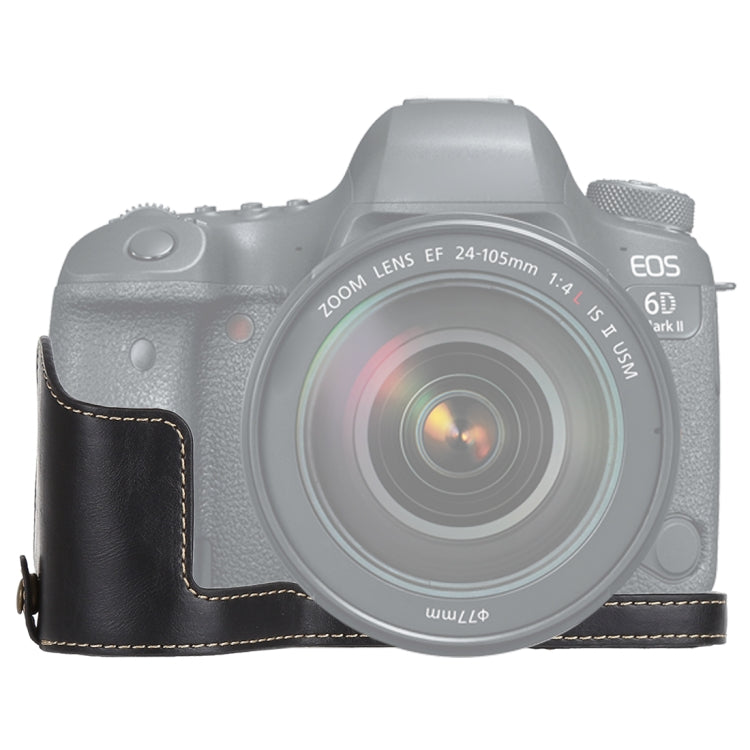 Đế nửa ốp da PU ren 1/4 inch cho máy ảnh Canon EOS 6D / 6D Mark II, Dành cho Canon 6D2