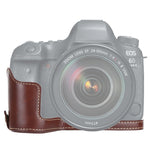 Đế nửa ốp da PU ren 1/4 inch cho máy ảnh Canon EOS 6D / 6D Mark II, Dành cho Canon 6D2